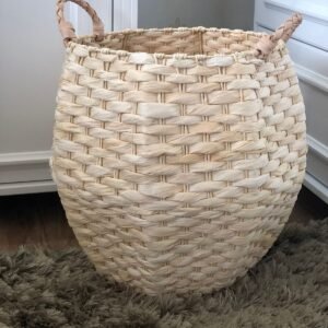 Cesto Oval de Palha Natural 44X36