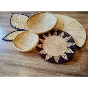 Decoração De Parede Palha Cestos Leques Mandalas Sunset Boho