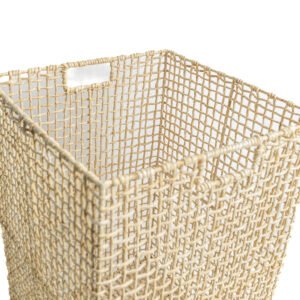 Caixa Organizadora de Palha Natural Vazada 50x34