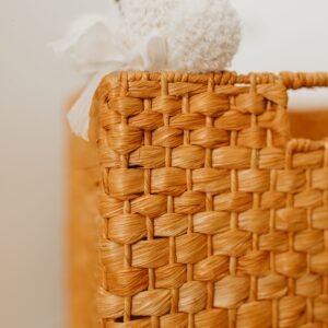 Caixa Organizadora de Palha de Milho Boho