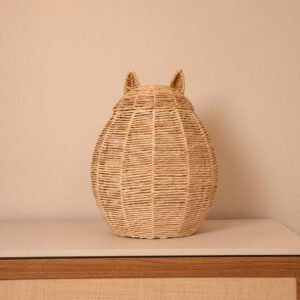 Cesto em Palha Natural Gato 42x26