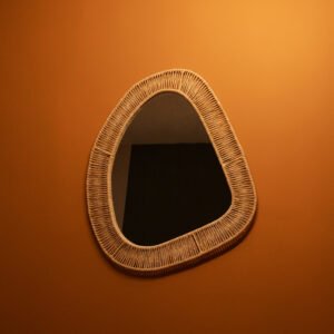 Espelho Orgânico em Palha Natural Togo 80 x 70