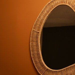 Espelho Orgânico em Palha Natural Togo 80 x 70