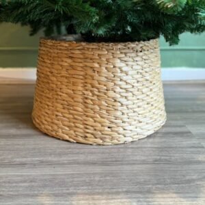 Saia Grande De Árvore De Natal Palha Natural Vintage 40cm x 33cm