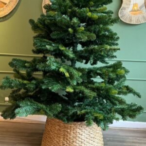 Saia Grande De Árvore De Natal Palha Natural Vintage 40cm x 33cm