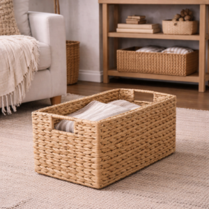 Caixa Organizadora em Palha Natural Taboa G