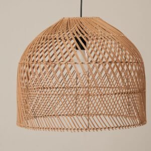 Luminária Lustre Pendente Rattan 100% NATURAL