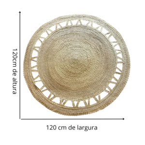Tapete Em Palha Natural Rústico 1.20m