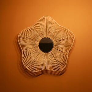 Espelho Aramado Nature em Palha Natural