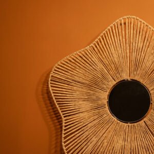 Espelho Aramado Nature em Palha Natural